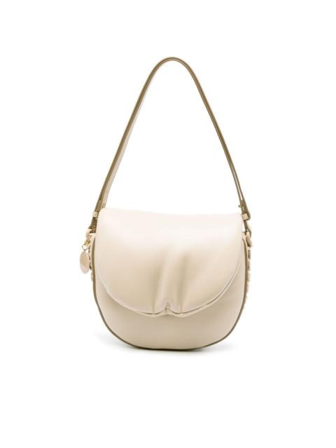 Frayme chain-link faux-leather shoulder bag