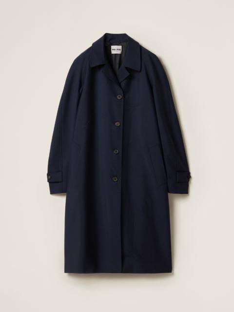 Single-breasted kid mohair coat