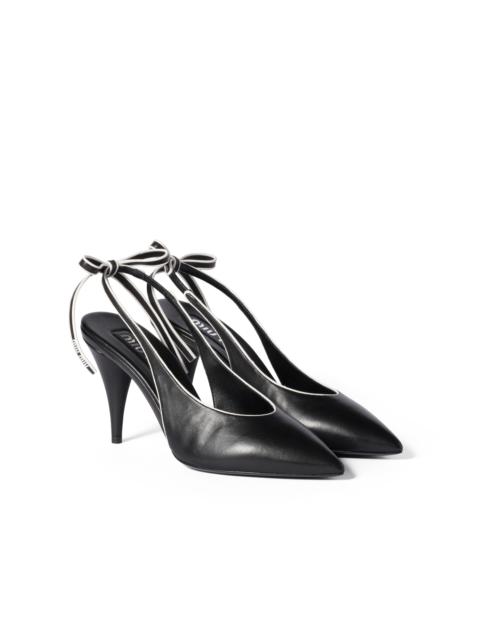 Nappa leather slingback pumps