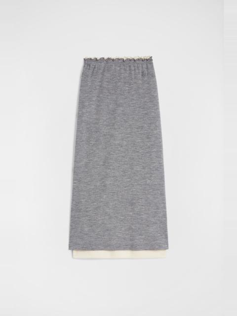 Lightweight Wool Layered Skirt