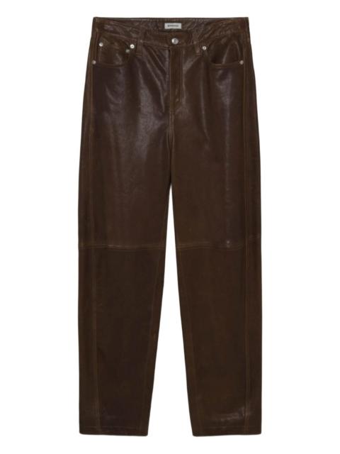 Waldon leather panel trousers