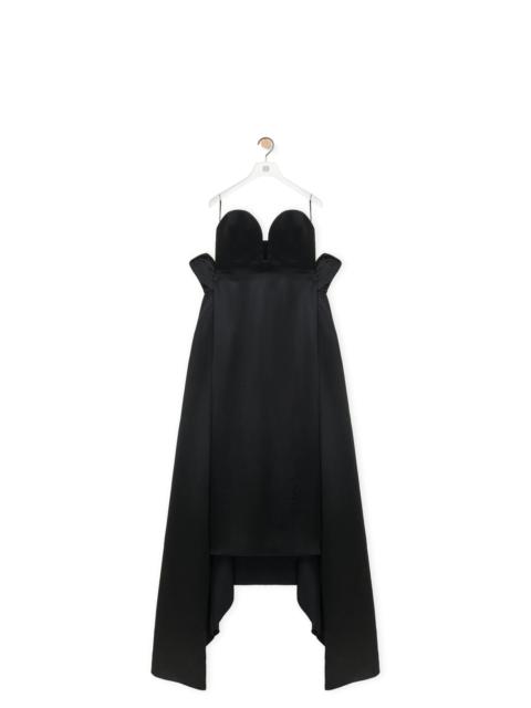 Bustier dress in technical satin