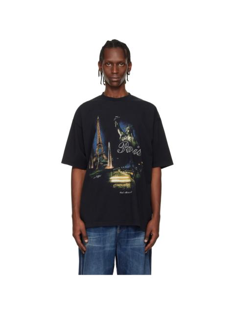 Black 'Paris' Tourist T-shirt
