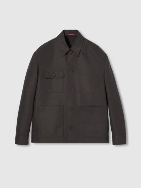 Technical cotton jacket