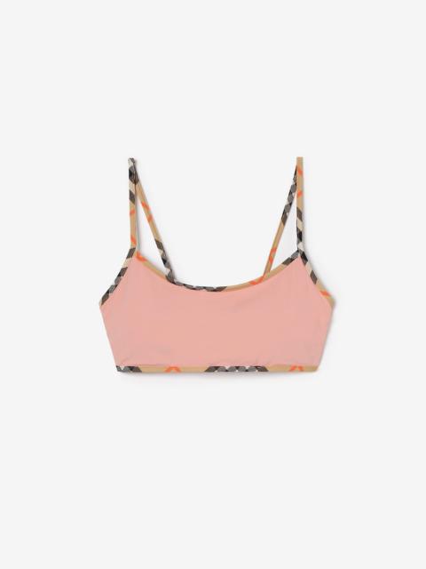 Check Trim Bikini Top