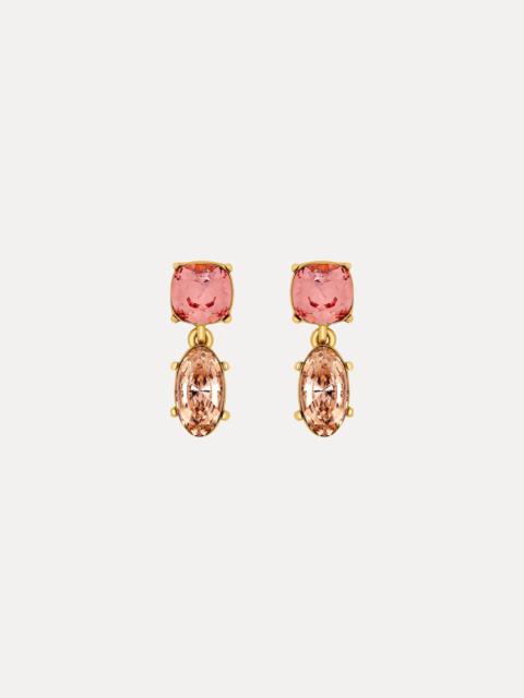 DOUBLE CRYSTAL DROP EARRINGS
