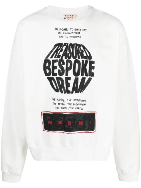 slogan-print cotton sweatshirt