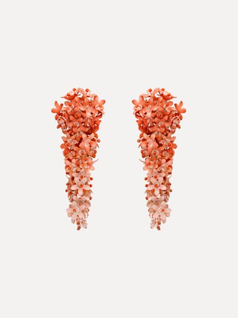 CASCADING FLOWER CLIP-ON EARRINGS