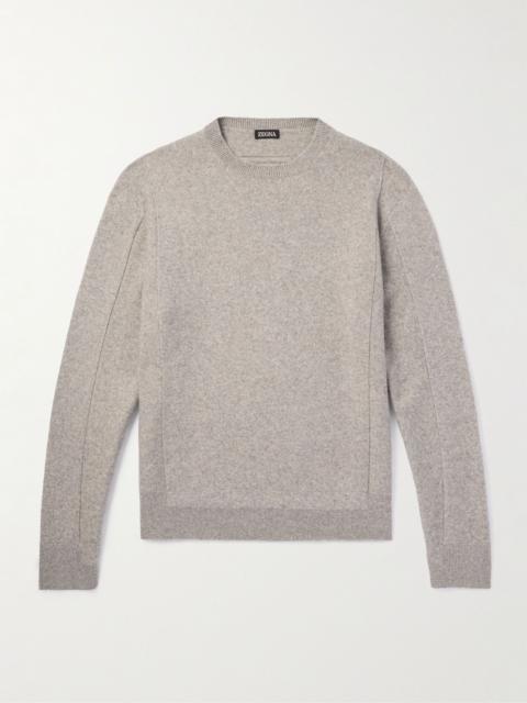 Wool and Cashmere-Blend Sweater Gray