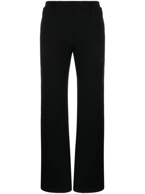 Diag-print cotton track pants