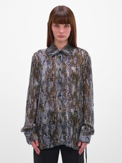 Serpent Print Silk Shirt
