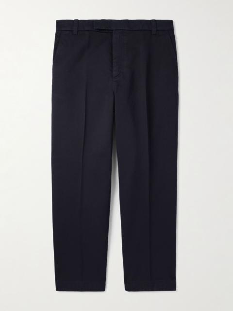 Utility Tapered Garment-Dyed Cotton-Twill Trousers Navy