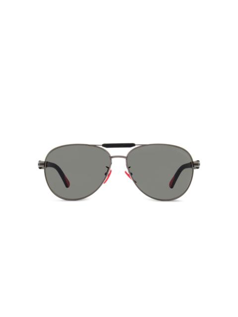 rubber effect pilot sunglasses