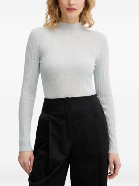mock-neck sweater