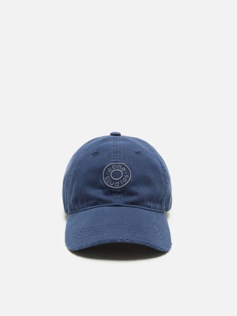Distressed logo cap - Dark navy