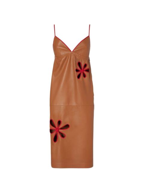 flower appliqué dress