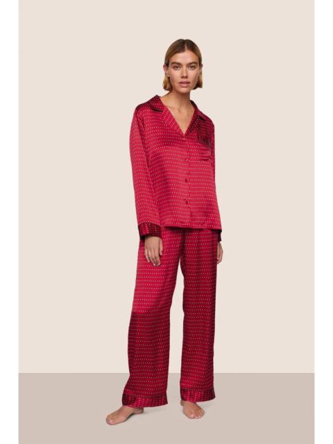 Inez Washable Silk Printed Long PJ Set