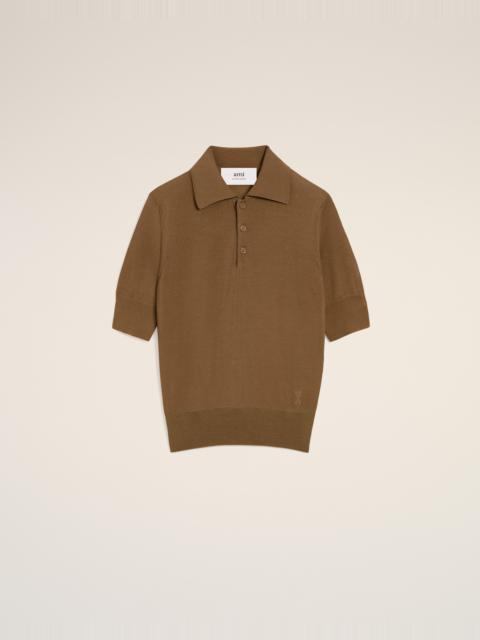 BROWN COTTON AMI DE COEUR POLO