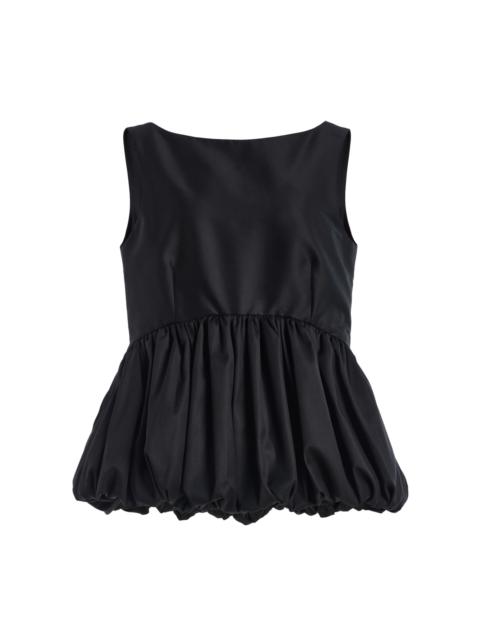 Voluminous Wool Peplum Top black