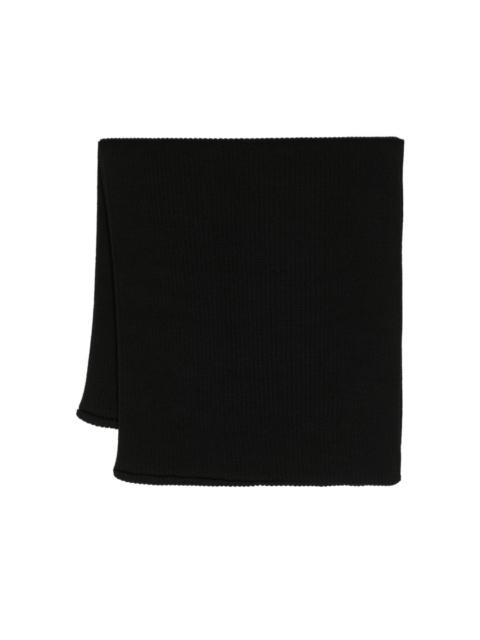 ribbed circular-design scarf