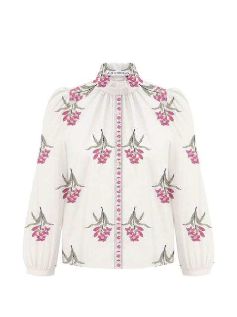 Annabel floral-print ruffle shirt