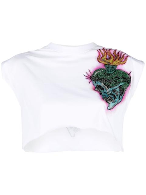 Love Tattoo cropped T-shirt