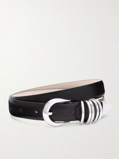 Hollyhock leather belt Dark brown