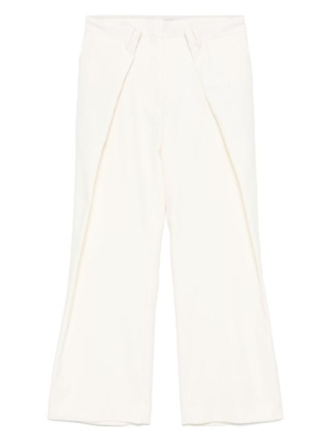 pleated wide-leg trousers