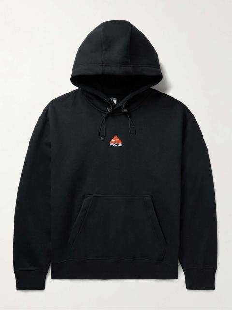 ACG NRG Logo-Embroidered Cotton-Blend Jersey Hoodie
