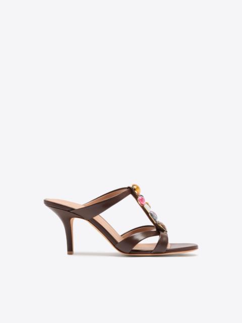 Simi 70 Brown Jewelled Heeled Sandals
