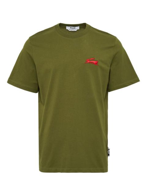 rabbit-logo cotton T-shirt