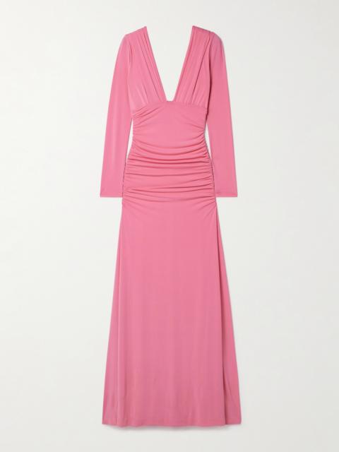 Ruched Stretch-jersey Gown