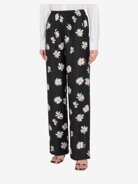 SILK TWILL TROUSERS ALLOVER DAISY