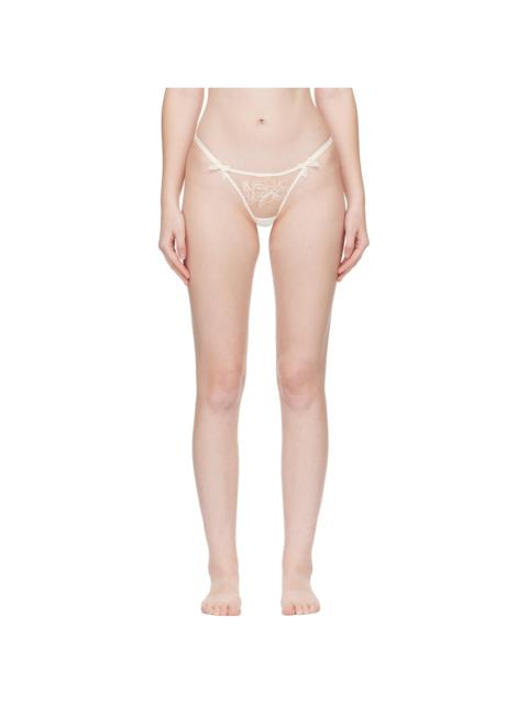 Off-White & Beige Lindie Thong
