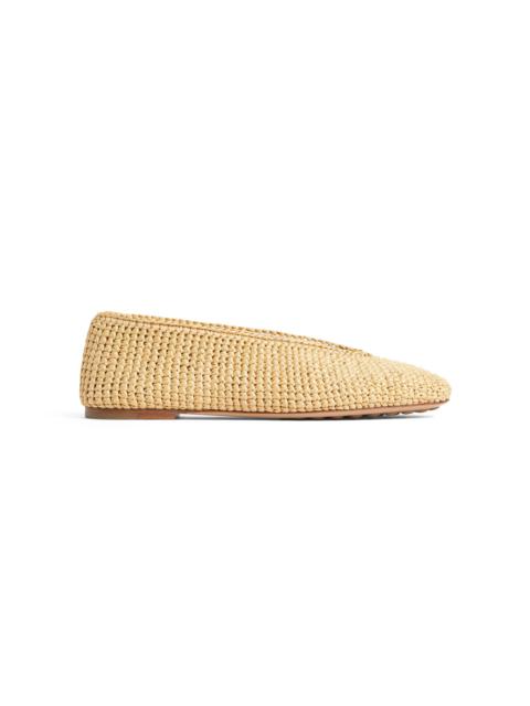 Rosa Ballerina Raffia Flats neutral