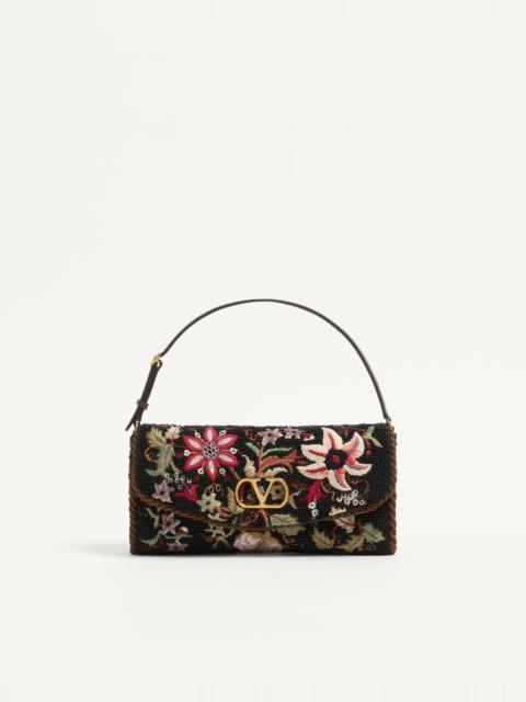 VALENTINO GARAVANI VAIN SOFT EMBROIDERED SMALL SHOULDER BAG
