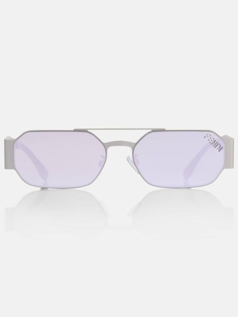 Fendi Cut Out square sunglasses