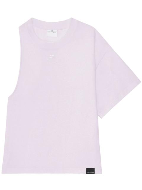 one-sleeve scuba-jersey T-shirt