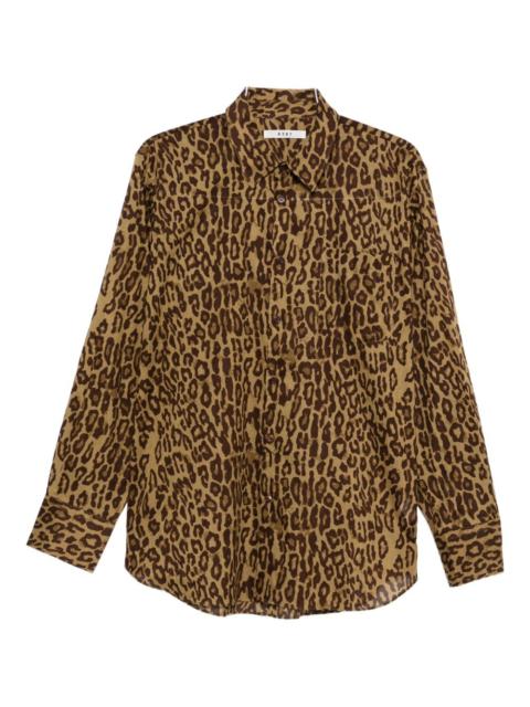 leopard-print buttoned shirt