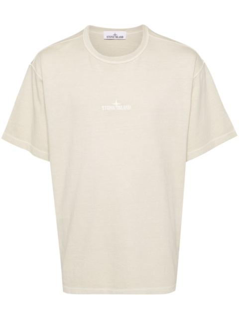 logo-embroidered cotton T-shirt