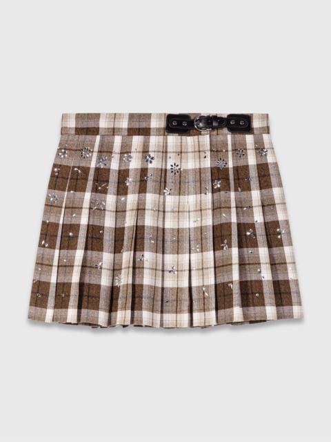 Rhinestone checked kilt