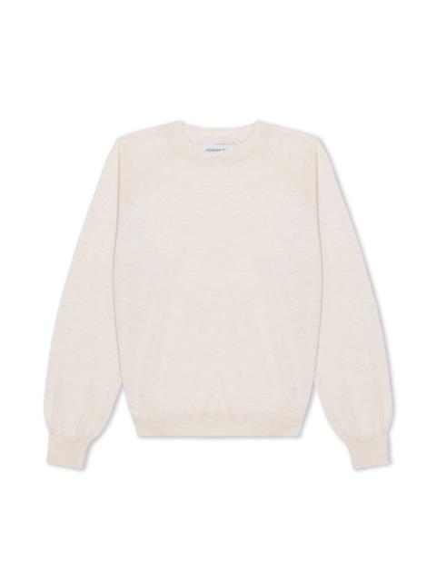 CHALK CASHMERE RAGLAN SWEATER