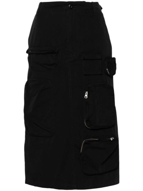 single stitch-logo cargo skirt