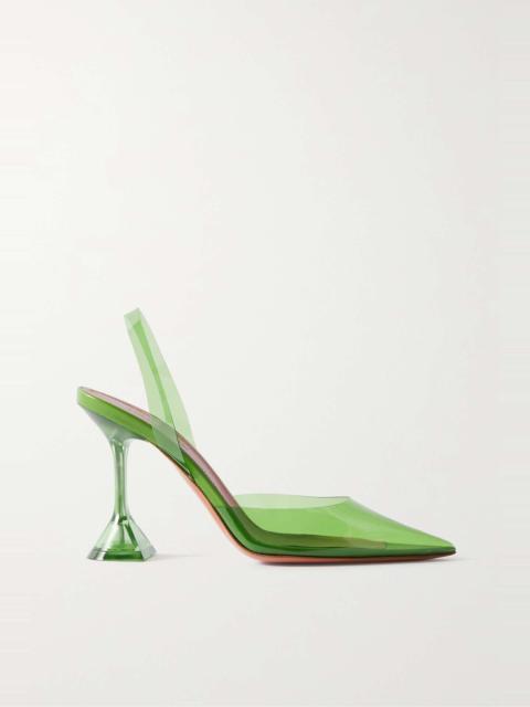 Holli Glass PVC slingback pumps