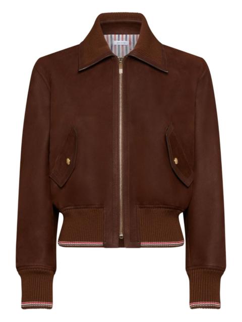 cropped leather jacket