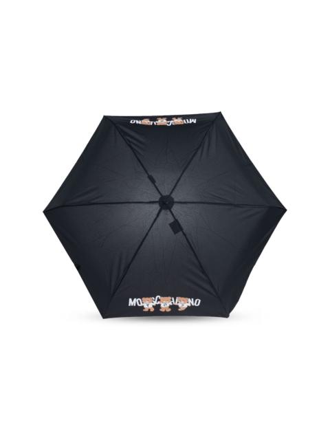 teddy bear-logo print compact umbrella