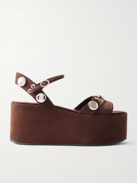 Nellcôte 65 Embellished Suede Platform Sandals