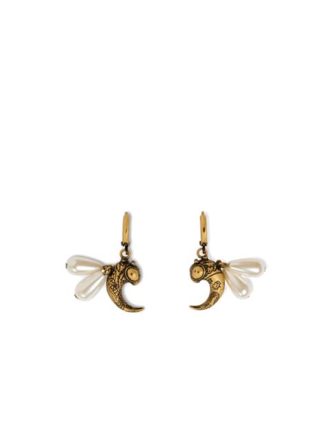 paisley bee earrings