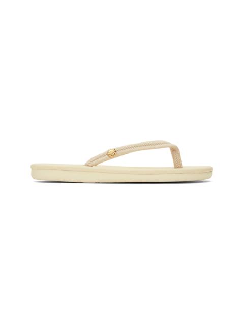Beige Saionara Rope Flip-Flops