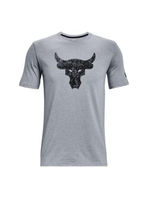 Under Armour Project Rock Brahma Bull Short Sleeve T-shirt 'Grey Black' 1371214-035
